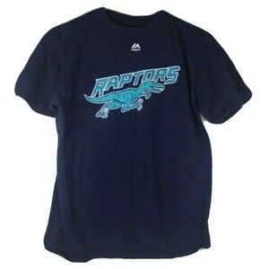 Raptors Youth Blue T-Shirt by Majestic Size Youth large L Short Sleeve Shirt